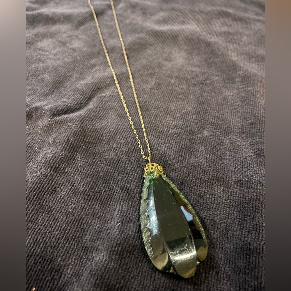Victorian Emerald Green Glass necklace